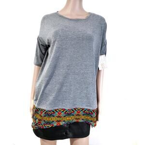 NWT LuLaRoe | Irma Gray Pattern Tunic Top